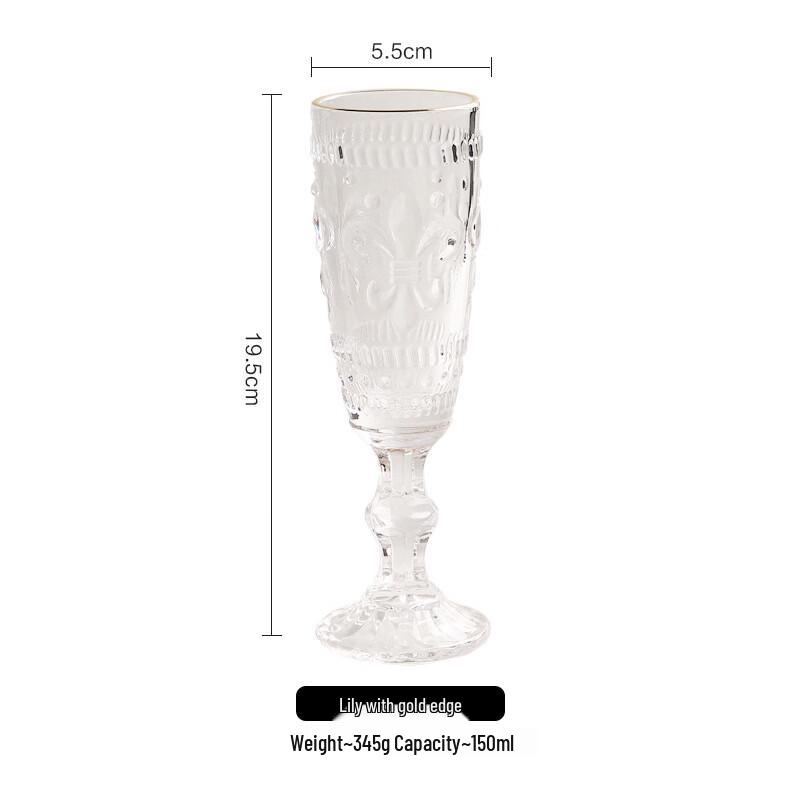 

Лили Бокалы для вина с золотым ободком (Набор из 2)