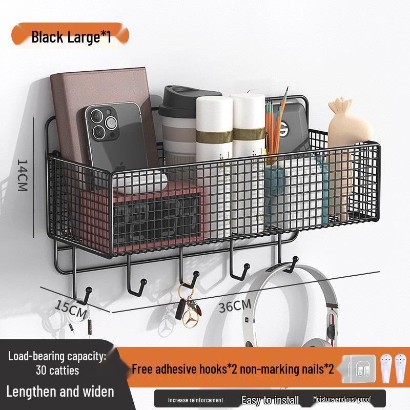 Traceless Wall-Mounted Storage Rack for Bedroom, Bathroom & Kitchen – Easy Install Hanging Shelves