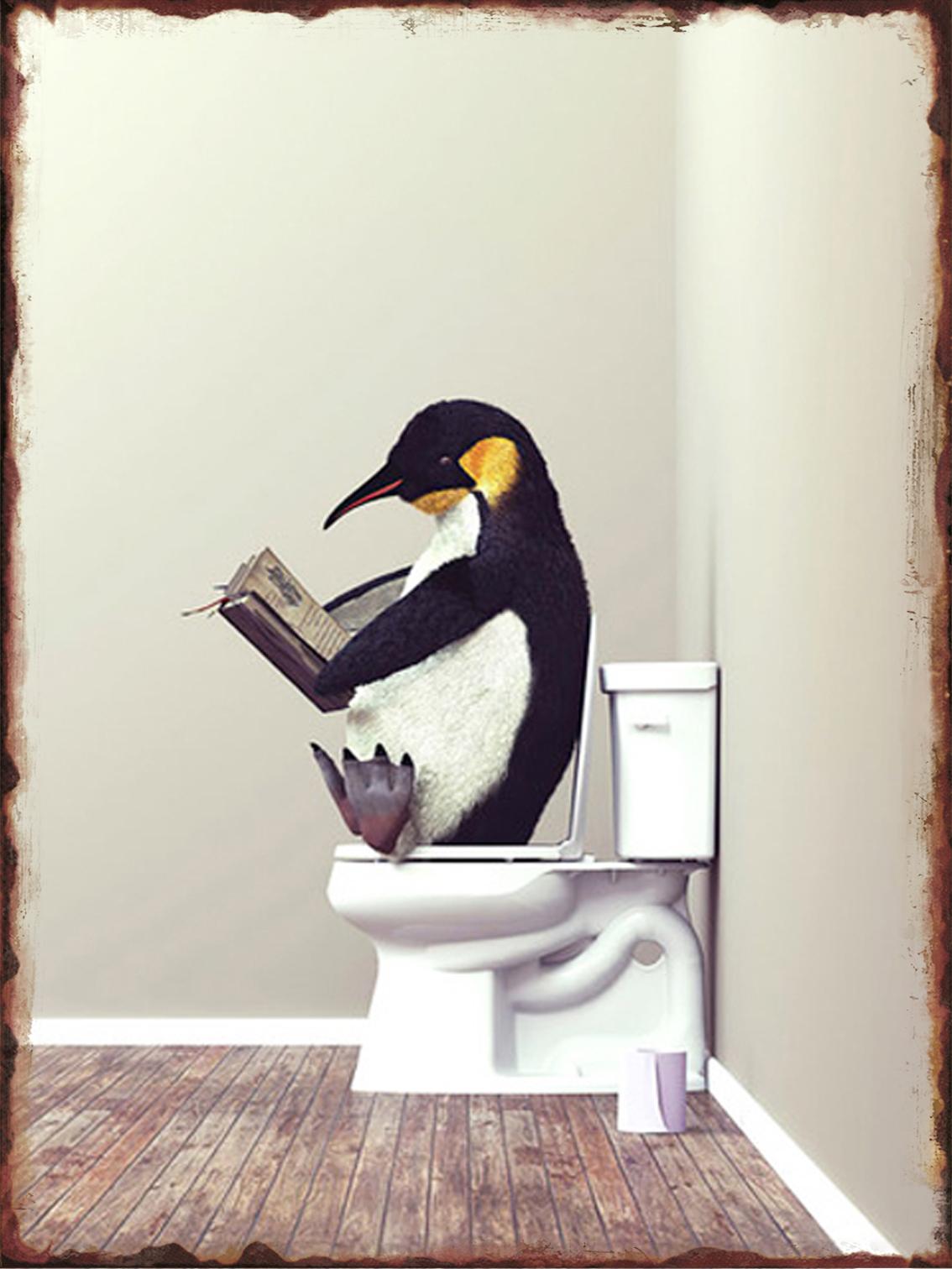 

Туалет Тварина Смішні Металеві Бляшані Таблички Додому Ванна Кімната Настінне Мистецтво Декорація Громадська Вбиральня Таблички Туалетна Кімната Табличка Фон Постер 20x30cm