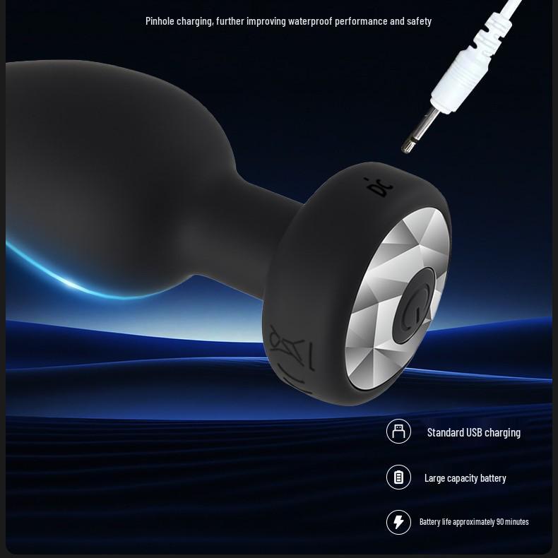 Rechargeable Silicone Anal Plug: 10-Frequency Vibrating Dilator for Self-Stimulation, Couples, and Anal Sex.
