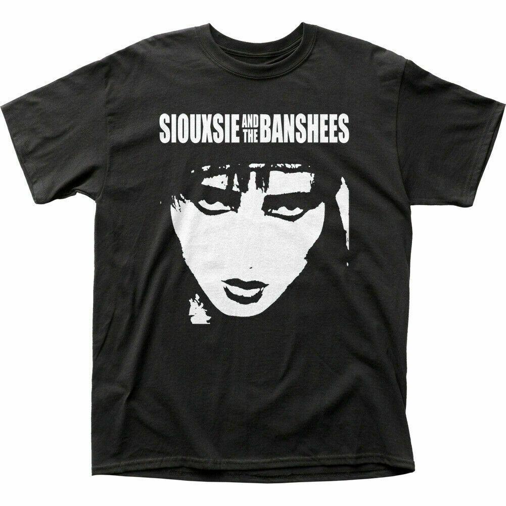 Siouxsie the Banshees Face T-shirt Mens Licensed Rock N Roll Retro Tee Black L