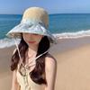 Spring Summer Straw Sun Hat French Style Women's Sun Hat Elegant Seaside Beach Cap  Outdoor