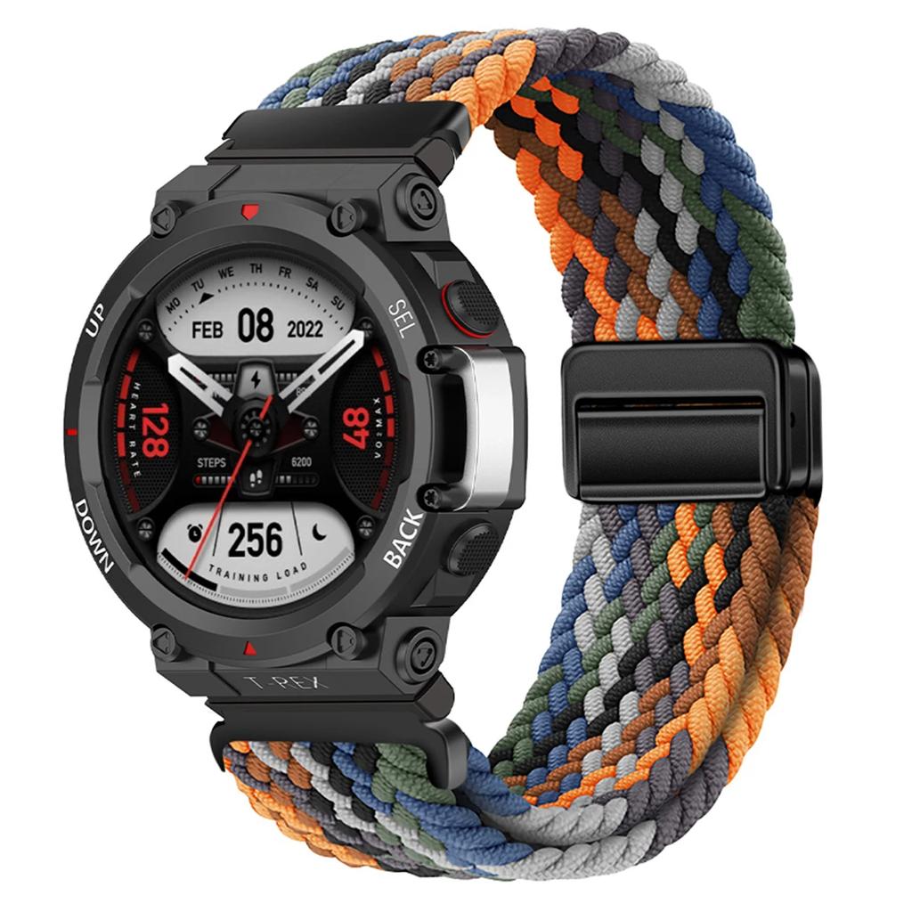 Geflochtenes Solo Loop Armband für Huami Amazfit T-Rex 3 Band Smartwatch Nylon Elastische Armbänder für Huami Amazfit T-Rex 3 Correa Band