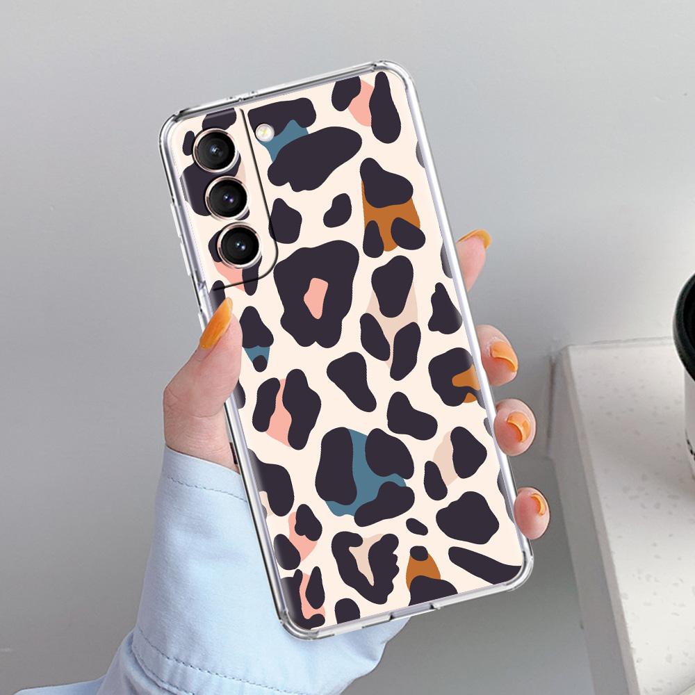 Phone Case For Samsung Galaxy S26 S25 S24 S23 S22 Ultra S20 S21 FE 5G Plus Soft Clear Cover Sexy Trendy Leopard Print