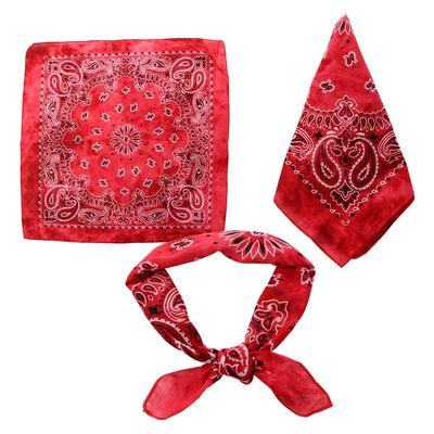 Square Scarf Hair Band Neck Scarf Cotton Bandana Hip Hop DIY Headband Kerchief Neck Wrap Cashew Tie-dye Seamless Scarves