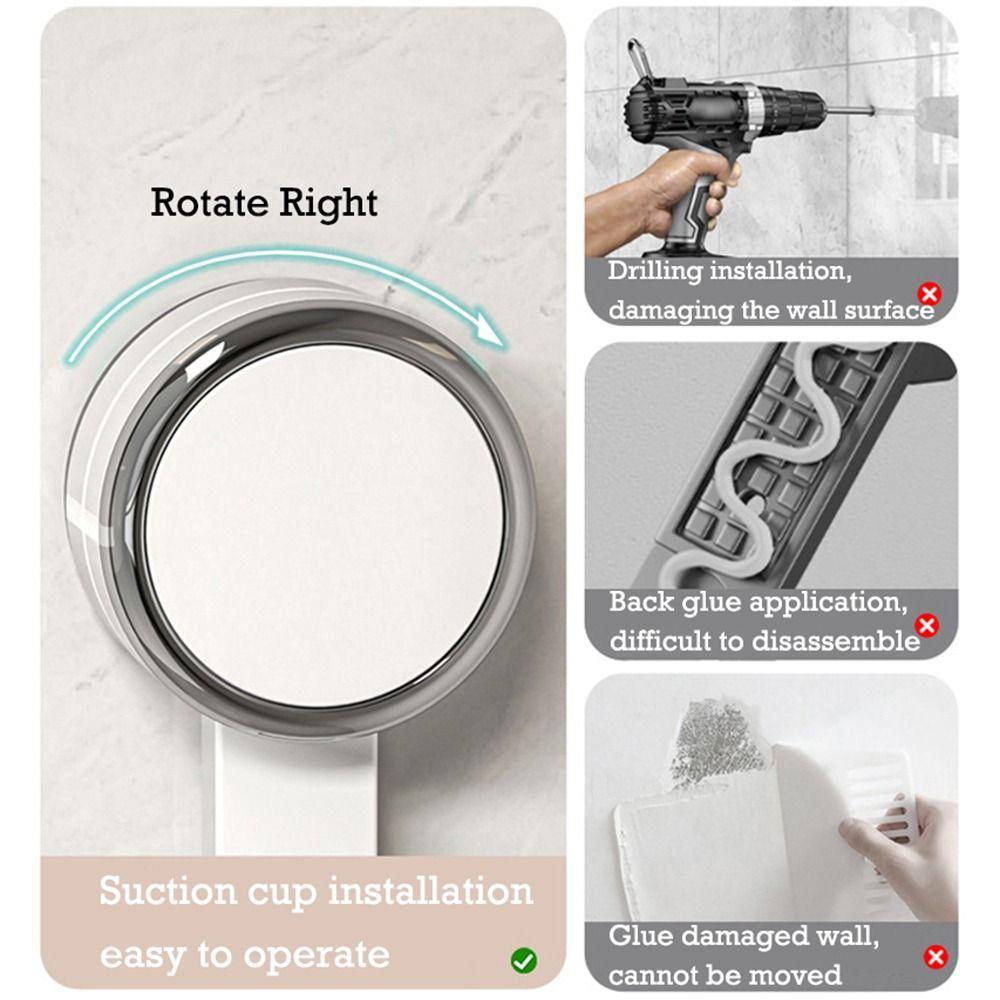 Space Saving No Punching Storage Shelf Wall-mounted Bathroom Drain Rack Store Sundries