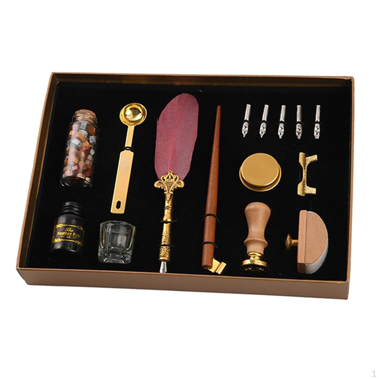 Feather Pen Set, Includes The Nibs and Kit, Suitable for use by All Ages, from Beginner to