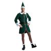 Elfenkostüm für Erwachsene, Weihnachten, Herren, Werkstatt, Elfenanzug, Damen, grünes Outfit