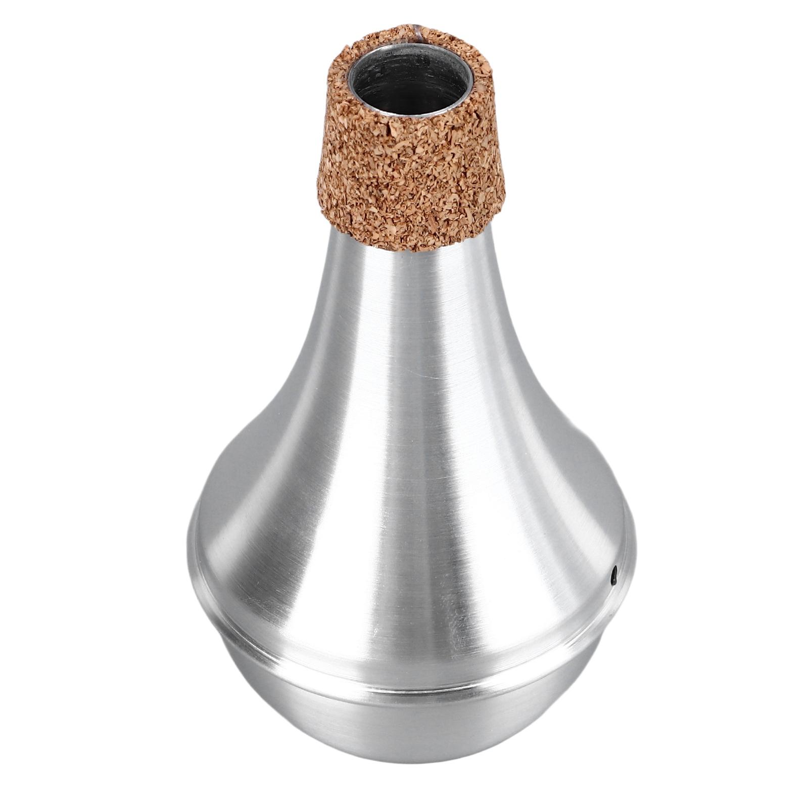 

Trumpet Mute Silencer Aluminum Alloy Practice Musical Instrument Part Accessory Cork Edge