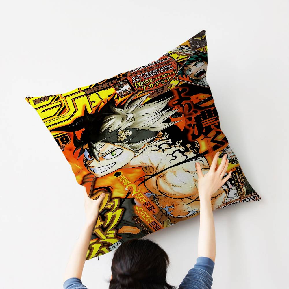 Anime Black Clover Cushion Cover Pillowcase Upholstery Sofa Throw Pillow Home Decor Pillowcas