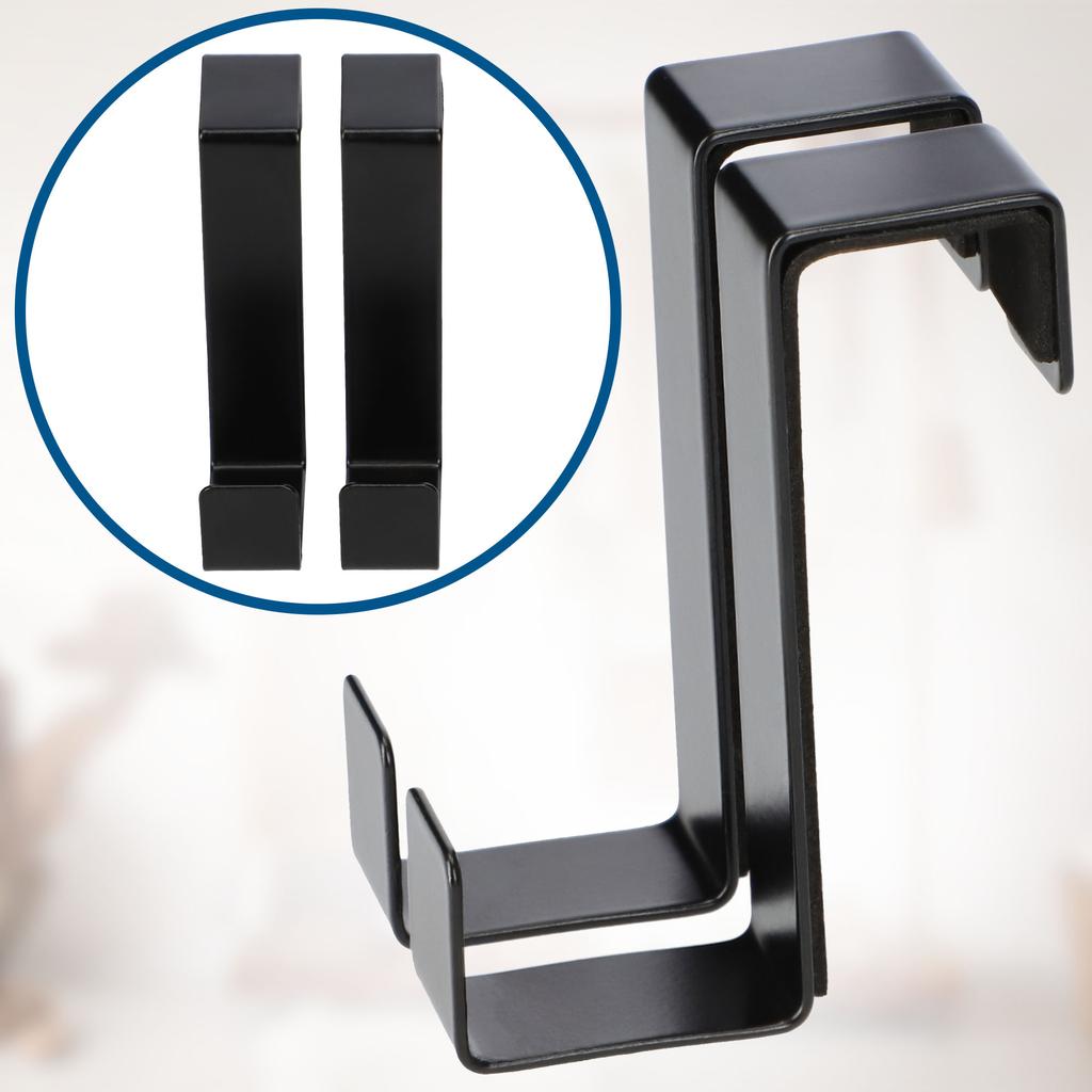 KADAX Wieszak Haczyk Na Drzwi Łazienkowe Szafkę 2szt Uchwyt Ręcznik Kabina Czarny