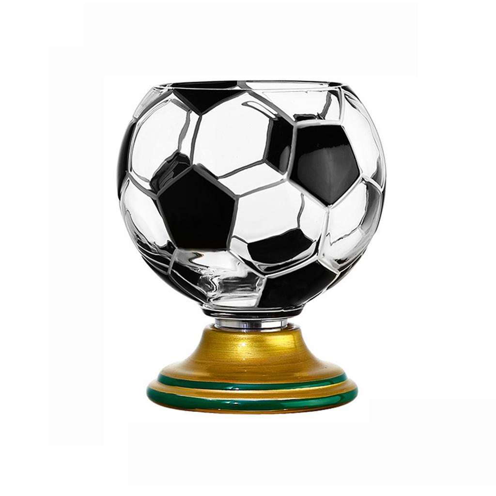 Plastic Soccer Ball Shaped Drinking Cup with Decorative Base Novelty Sports Fan Gift Creative Design for Party Use and Collectors