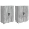 Cabinet Set 2 Pcs Grey Sonoma Particleboard
