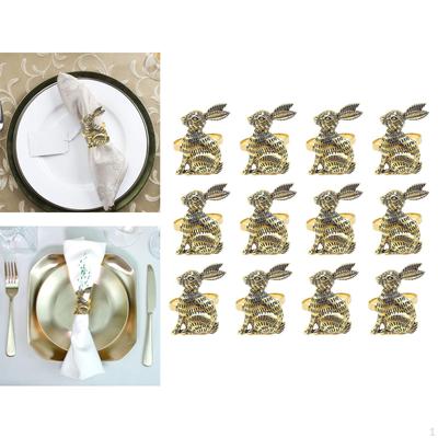 Pattern Easter Napkin Rings Holder Ornament Elegant Dinner Table Buckle for