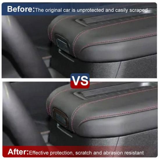 Center Armrest Box Switch Button Knob Cover For SuburbanYUKON +Carbon Fiber