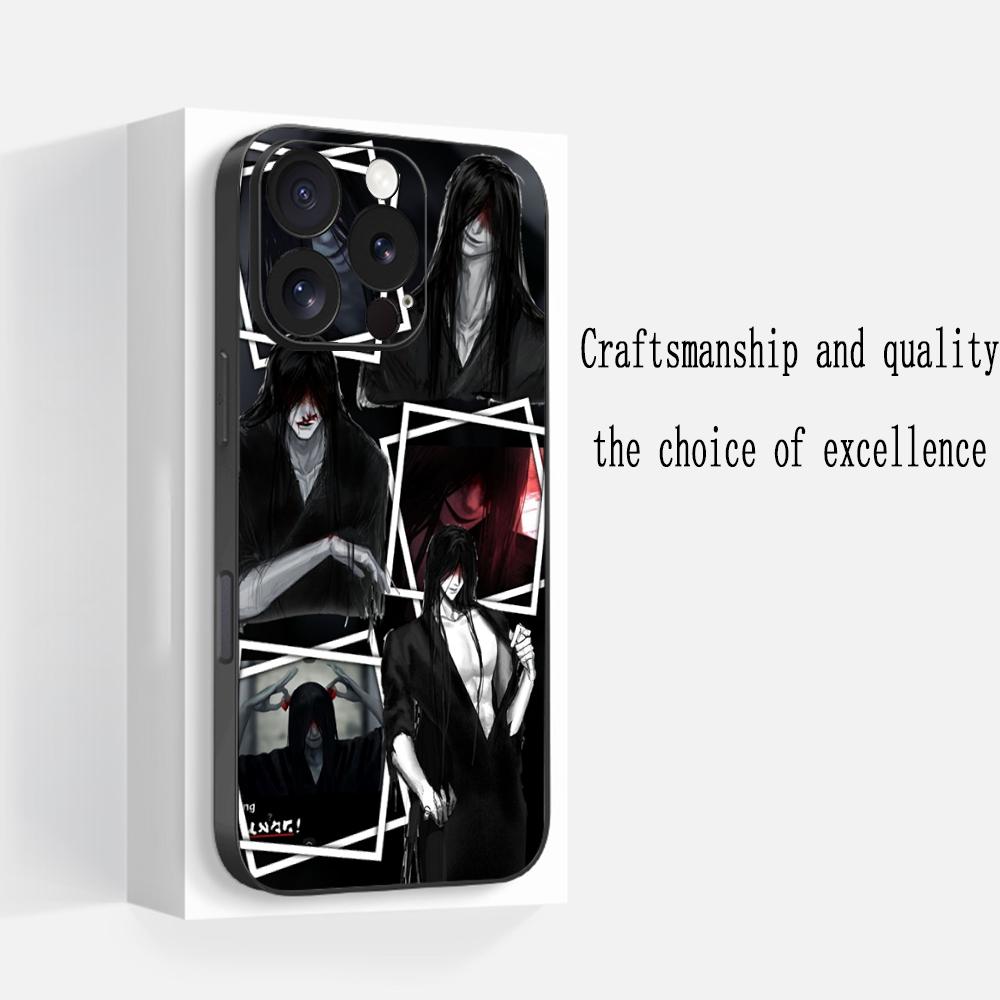 

H-homi-cipher crawling anime man Phone Case For iPhone 17 16 e 15 14 13 12 Plus Mini Pro Max Soft black Shockproof Cover iPhone 14 Pro Max