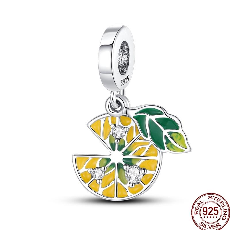 Newstering Copper Cherry Strawberry Fruit Series Charms Beads Fit 3Mm Original Bracelets Diy Birthday Jewelry Gifts