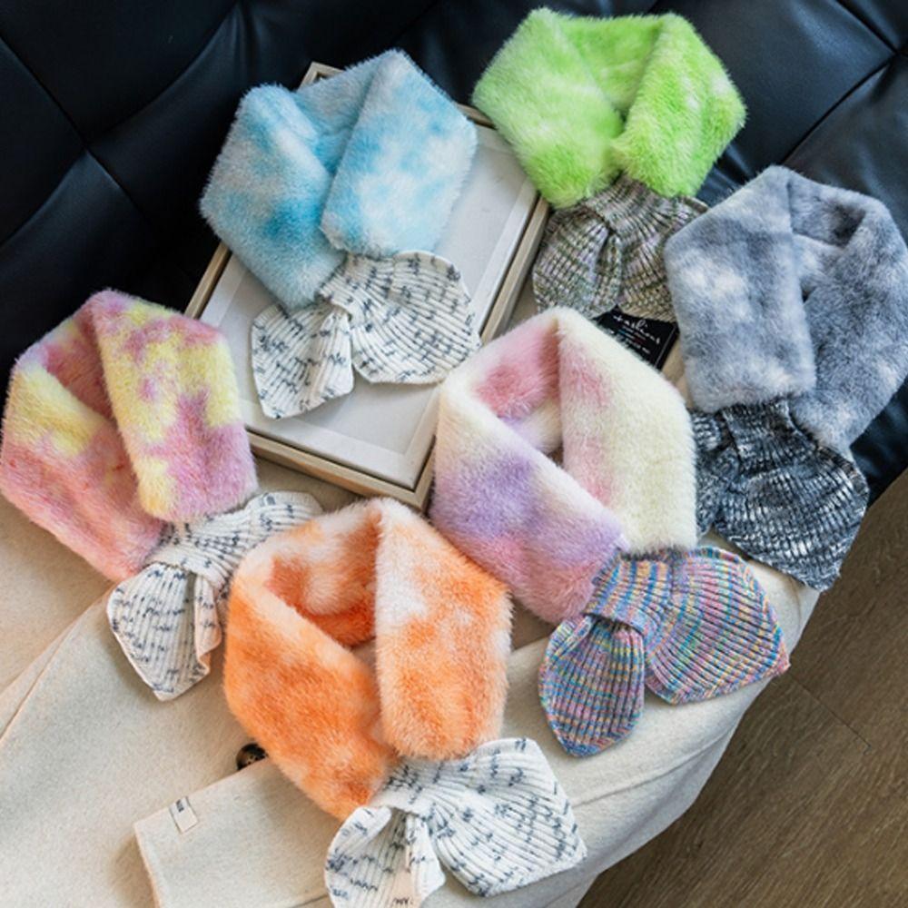 Faux Fur Faux Fur Scarf Knitted Fabric Winter Neck Scarf New Unisex Bracelet  Winter Wear