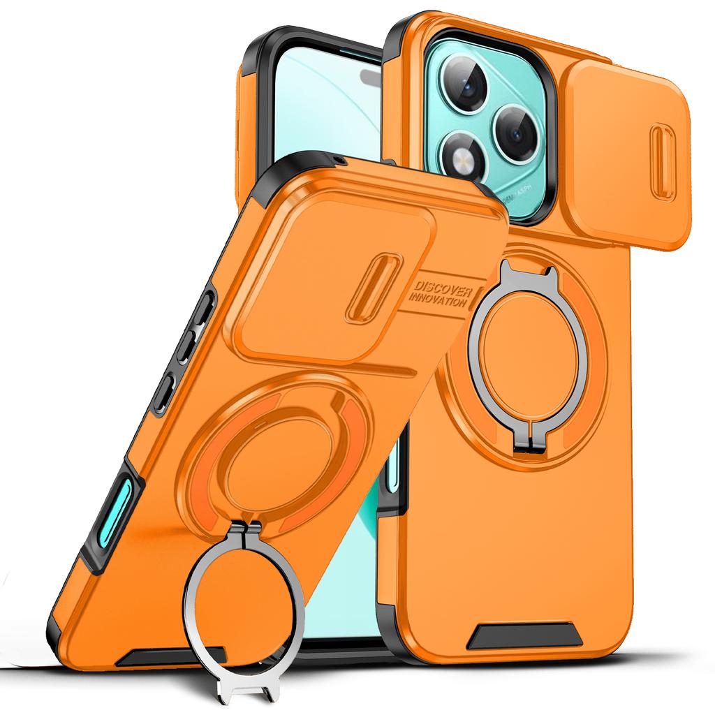 For Honor 400Pro 400 Lite X9c Smart 360 Degree Rotating Magnetic Bracket for Honor Magic7 Lite With Camera Protection Phone Case