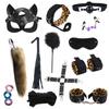 Sexy Mask Fox Tail Metal Anal Plug BDSM Sex Bondage Adult Sex Toys for Women Nylon Plush Sex Handcuffs Whip
