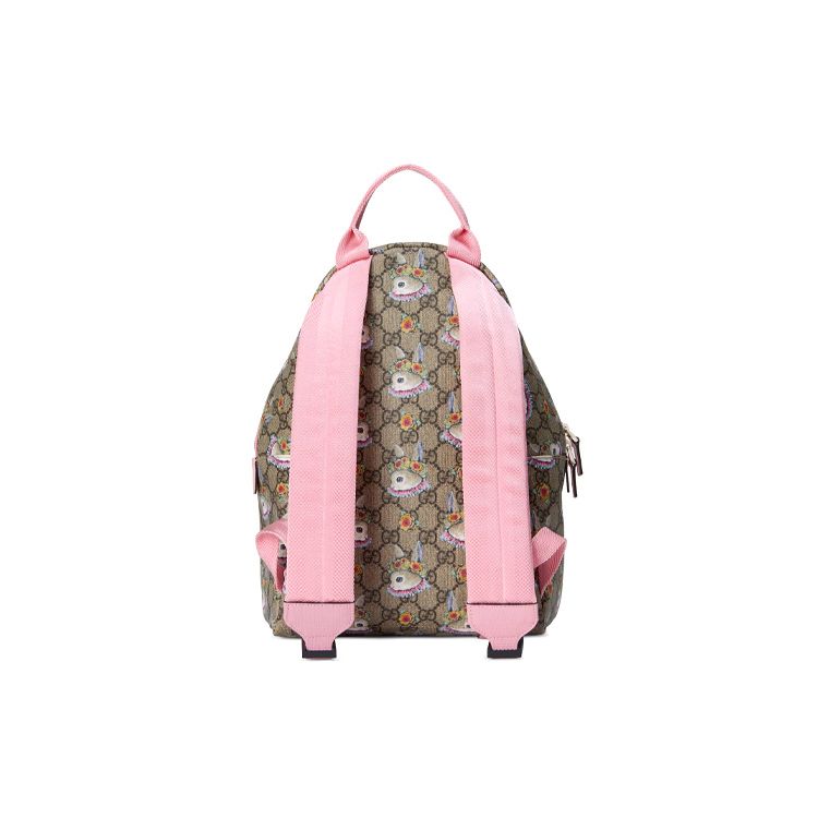 Gucci X Yuko Higuchi Limited Edition Monogram Print Fabric Backpack Kids Backpacks Ebony Pink 271327-22FAN-8298