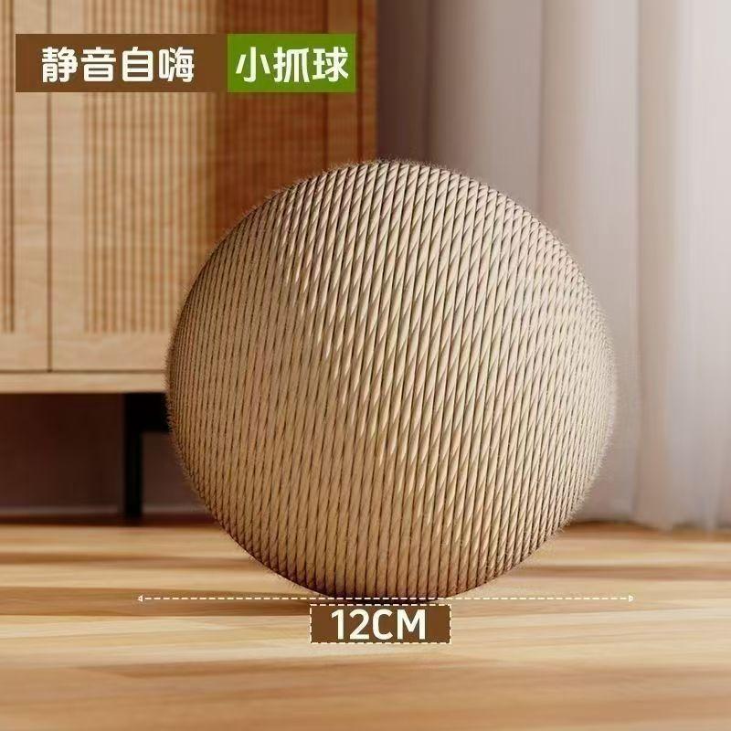 Cat Toy, Hemp Rope Cat Scratch-ball, Wear-resistant, Self-entertaining Toy for Cats, Non-flaking Claw Grinding Ball