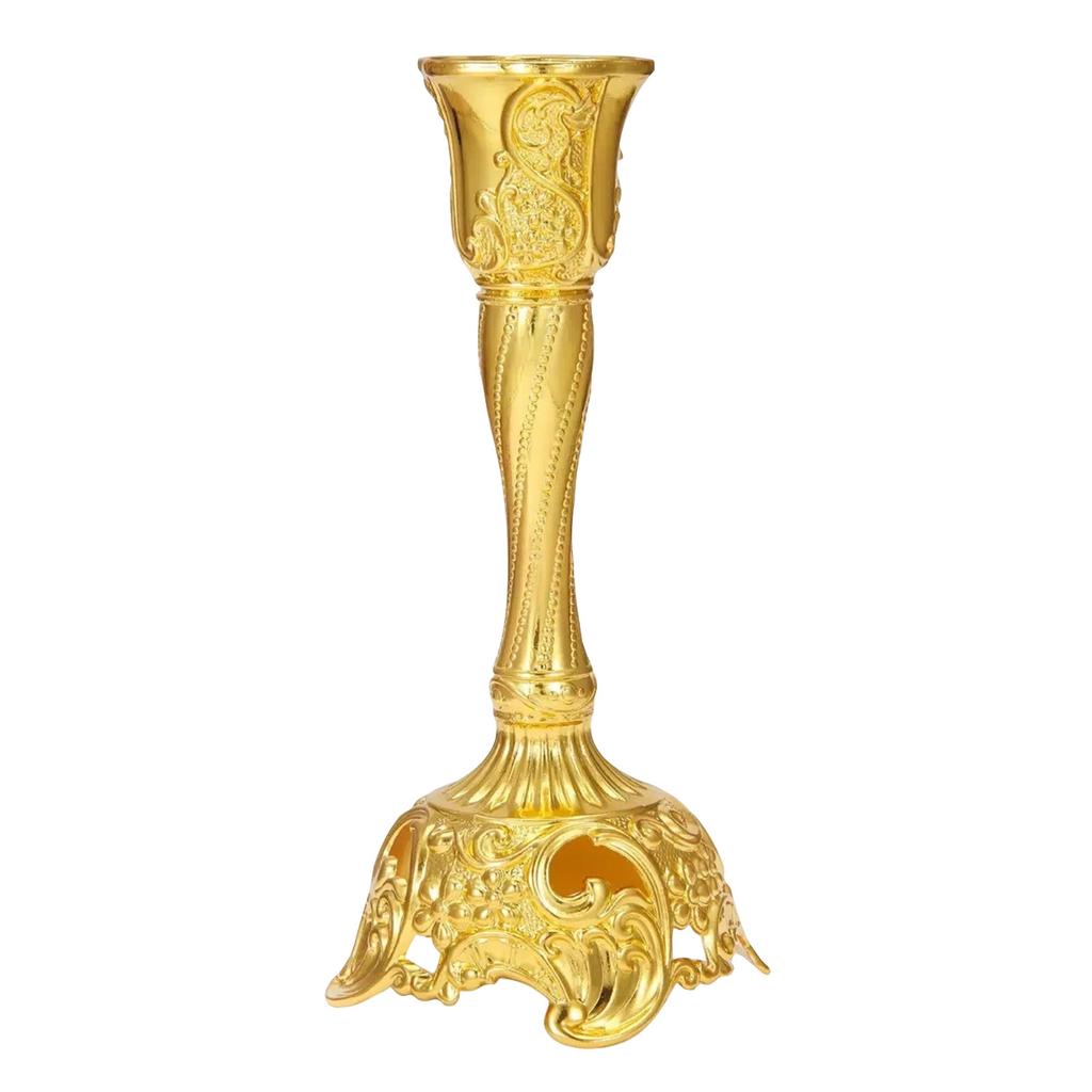 European Vintage Single Candle Holder, Alloy Tea Light Candlestick for Home Decor