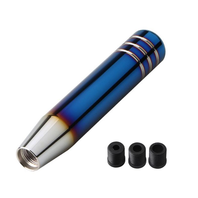 Universal Auto 13cm 18cm Length Manual Car Gear Shift Knob Aluminum Gear Shift Knob Racing Car Shift Gear Knob With 3 Adapters