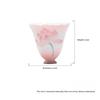 Pink Hand-Painted Lotus Ceramic Tea Cup - Flared Rim Zen Tea Bowl for Kung Fu Ceremony, Floral Design High-Stem Sipping Cup