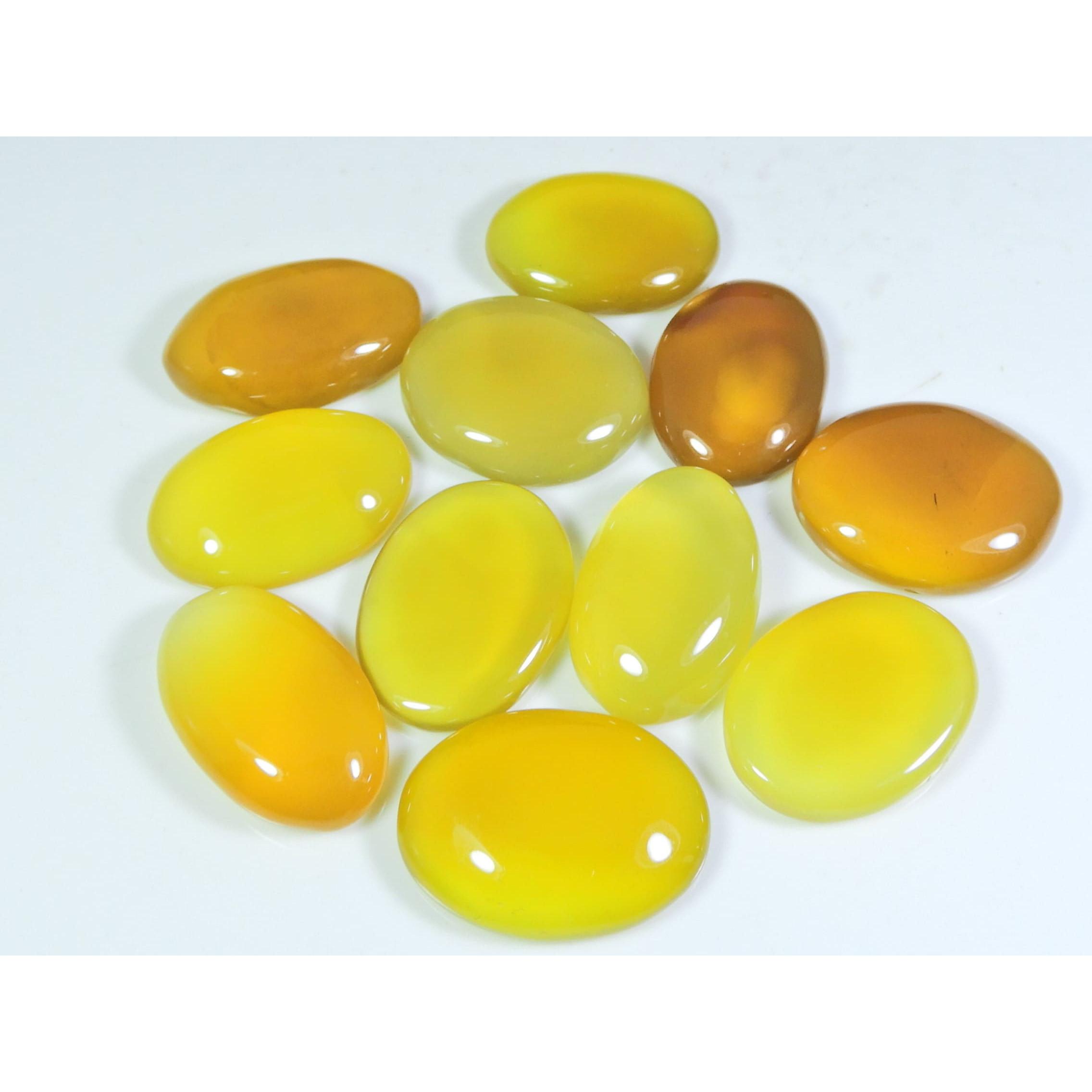 

260Cts. Natural Onyx Agate Ring Size Oval Cabochon Loose Gemstone 11Pcs Lot A-652