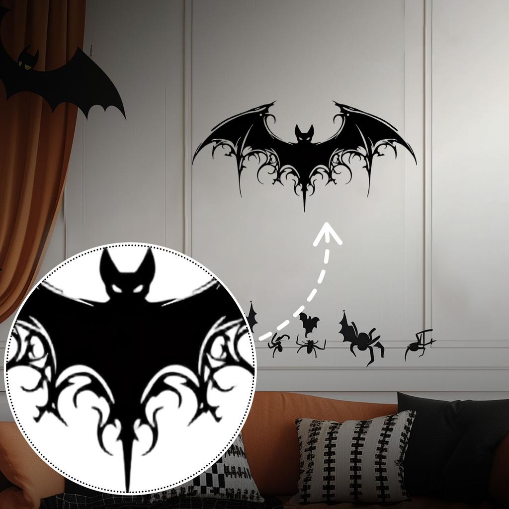 Halloween Wanddekoration mit Aufklebern, Metall Wandkunst Dekoration