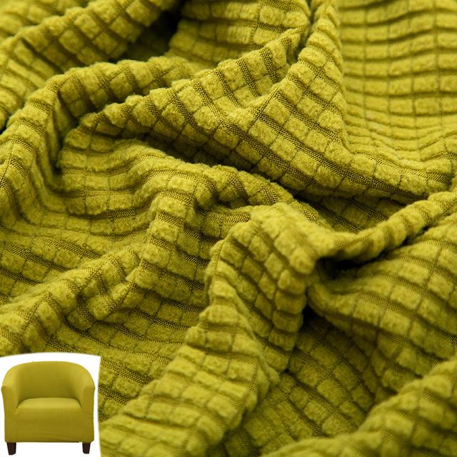 Jacquard Sofa Cover Soft Stretch Polar Fleece Single Seater Club Couch Slipcovers Elastic Armchair Covers Furniture Protector