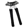 Lace Mesh Garter Stockings Panties Set for Women Over-the-Knee High Stockings Sexy Slimming Pure Desire Black Silk Temptation