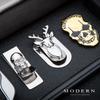 Modern Lucky Deer Head Wallet, Metal Wallet Wallet, Banknote Clip, Men's and Women's Stainless Steel Wallet