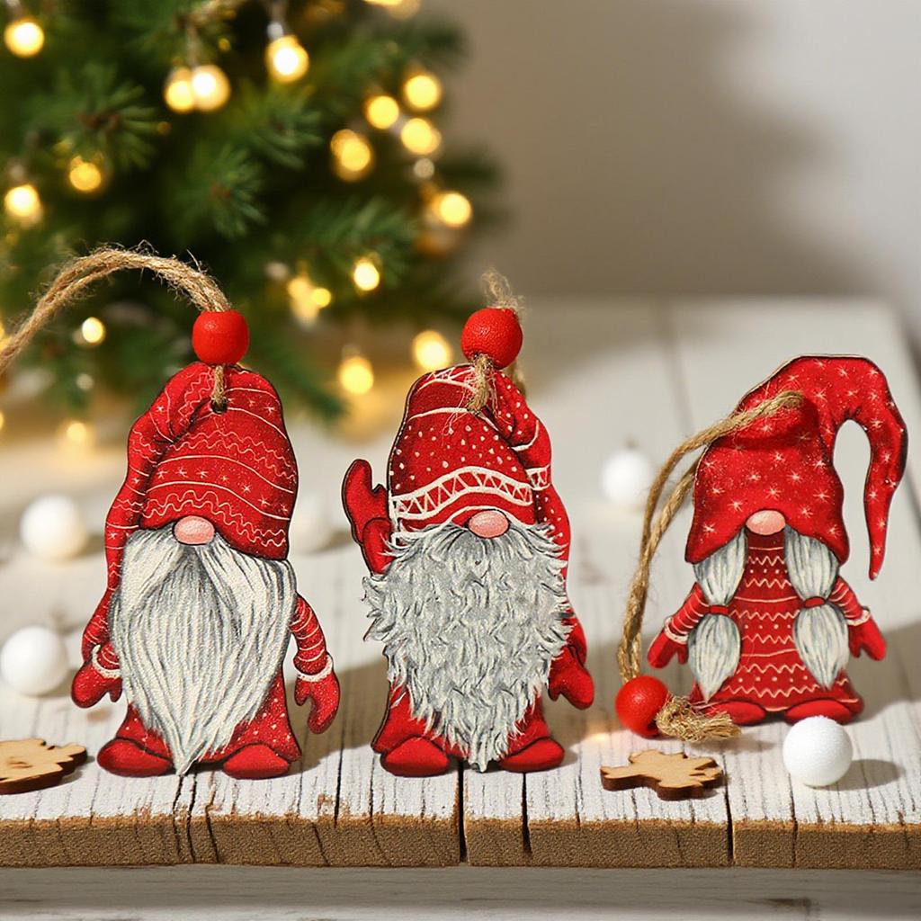 Hand-Painted Forest Man Wooden Ornaments - Cute Christmas Decorations & Gifts