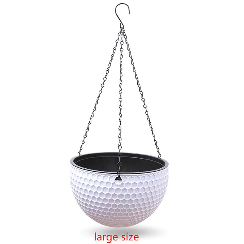 

1 шт. подвесная корзина цветочный горшок садовый пластиковый цветочный горшок уличный цветочный горшок цепного типа подвесная корзина цветочный горшок
