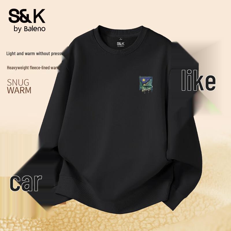 Baleno Men's S&K Series Fleece-Lined Crew Neck Sweatshirt