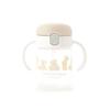 gelato pique Baby Step-Up Mug and Feeding Bib Set - Cute Bear Design, Straw Training Cup for Infants, Japanese Baby Gift