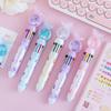 Cartoon Butterfly Ten Color Retractable Ballpoint Pen Multifunctional Student Stationery For Hand Account