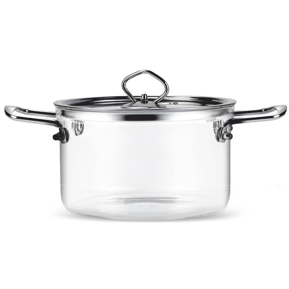 Transparent High Borosilicate Glass Cooking Pot Modern Milk Pot Glassware Soup Pot  Noodle