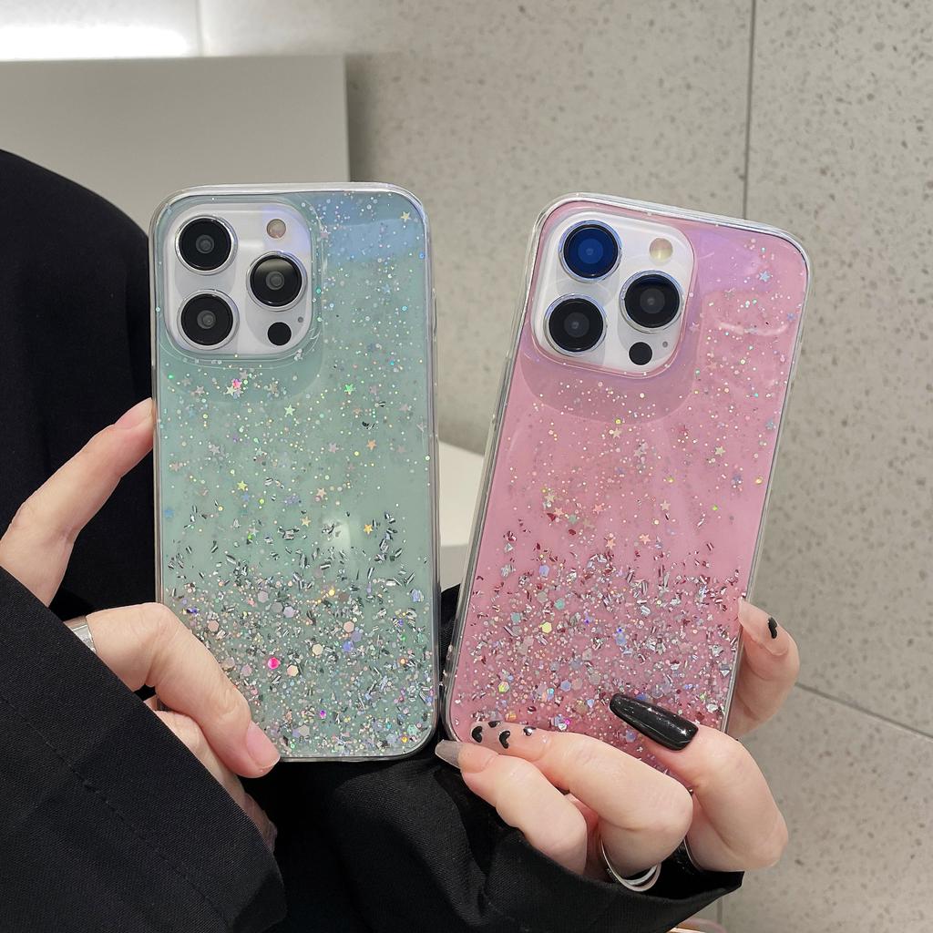 Applicable To Apple 17PROMAX Mobile Phone Case Iphone16 All-inclusive Mobile Phone Case Glitter 14/13 Mobile Phone TPU Material