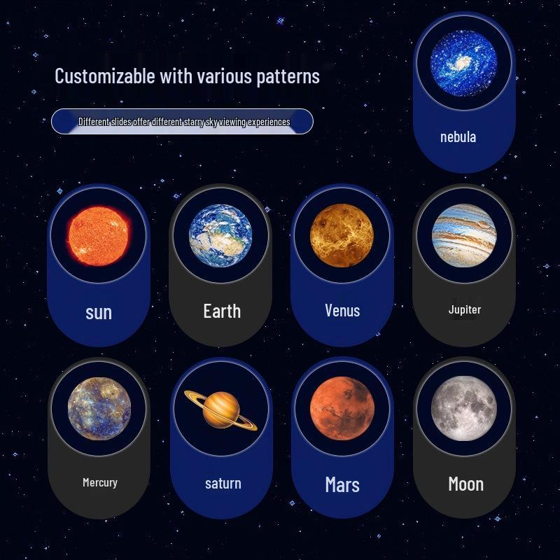 

Проектор Зоряне Небо Місячна Ніч: Креативне освітлення для спальні зірки USB Direct Plug 5V