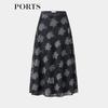 PORTS Women's Blended A-Line Midi Skirt