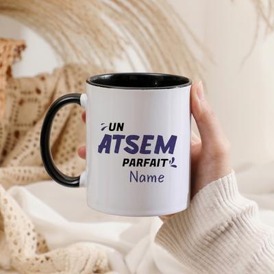 Super Atsem Customized Name Mug with Handle Milk Coffee Cup Reusable Ceramic Cups Drinking Utensils Personalized Gift for Atsem