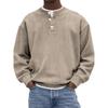 Men's Casual -color Fashionable Corduroy Ribbed Round-neck Long-sleeved Pullover Hoodie