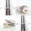 [Pre-owned] POLA/Pt900 Akoya Pearl/Diamond Ring/Size 12/j36-1