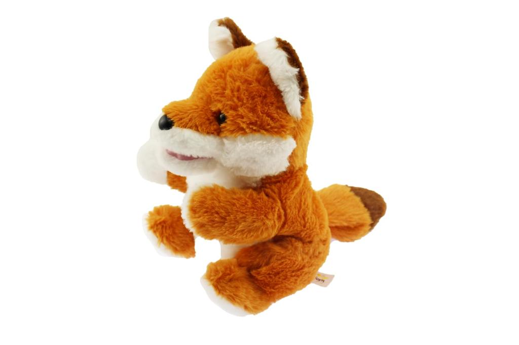 Speed mao Vulpe pufoasă drăguță animal de pluș marionetă de mână