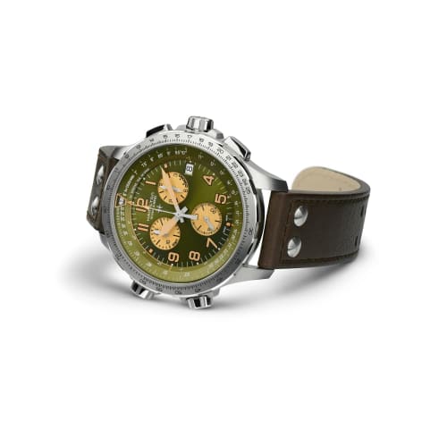 Hamilton Khaki Aviation X-Wind GMT Chrono Quartz Watch H77932560 Gent [Officially Imported] with Official Warranty