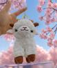 Cute Plush Lamb Keychain Dopamine Cartoon Flower Hat Bag Charm Soft Stuffed Animal Pendant For Backpack Decoration