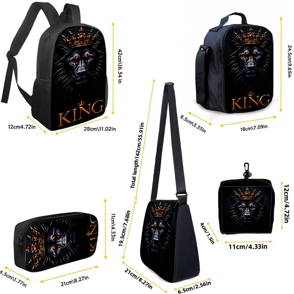 3-Piece CR7 Soccer Star Pattern Rucksack Set – Big-Capacity Casual Backpack with Matching Clutch & Tote Carrier, Perfect for Daily